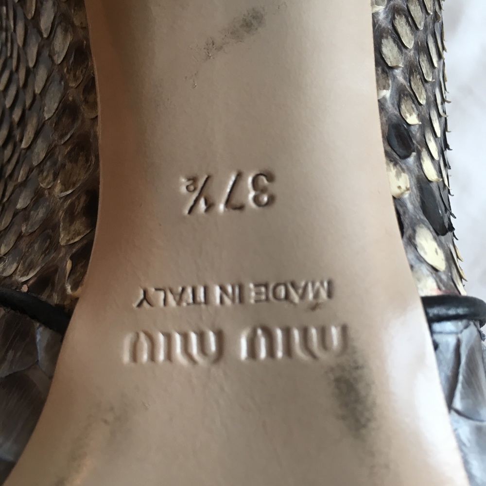 Miu Miu Mary Jane Pumps - Glitter and Snake Skin - Picture 7 of 8